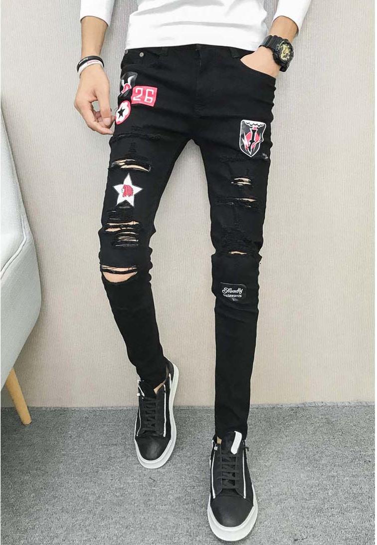 Quần jeans rách logo ngôi sao 26 Mã: ND1331