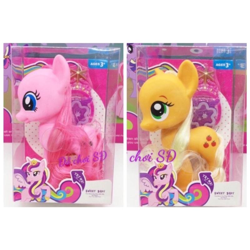 Mô hình ngựa pony - Hồng và cam