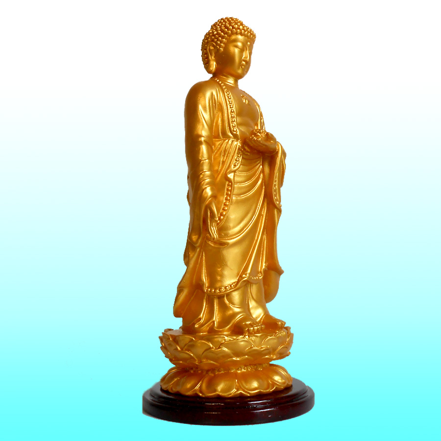 Tượng Đức Phật A Di Đà đứng cao 21 cm - Chất liệu Composite