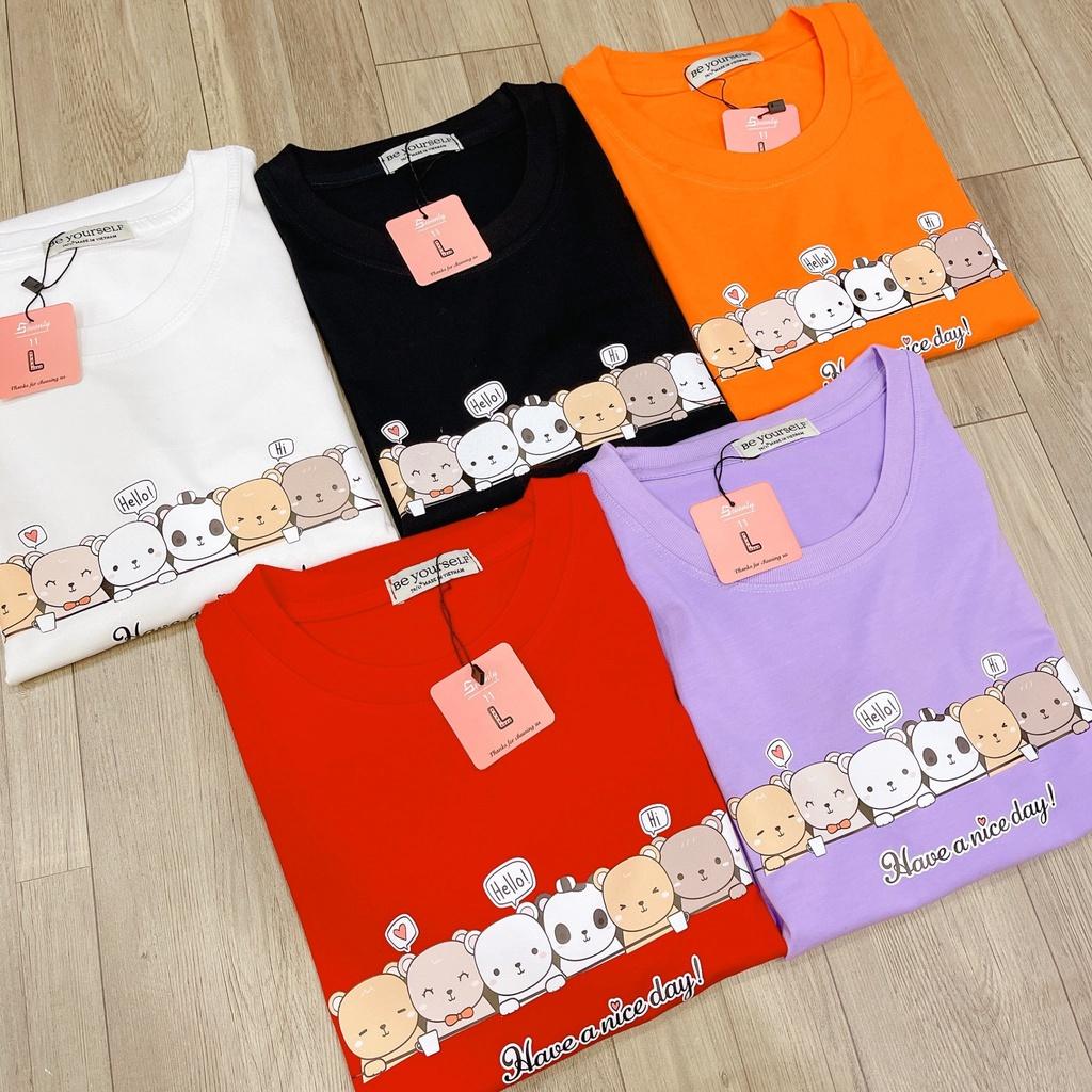 Áo thun tay ngắn Be Yourself unisex size M L XL - GẤU HAVE A NICE DAY