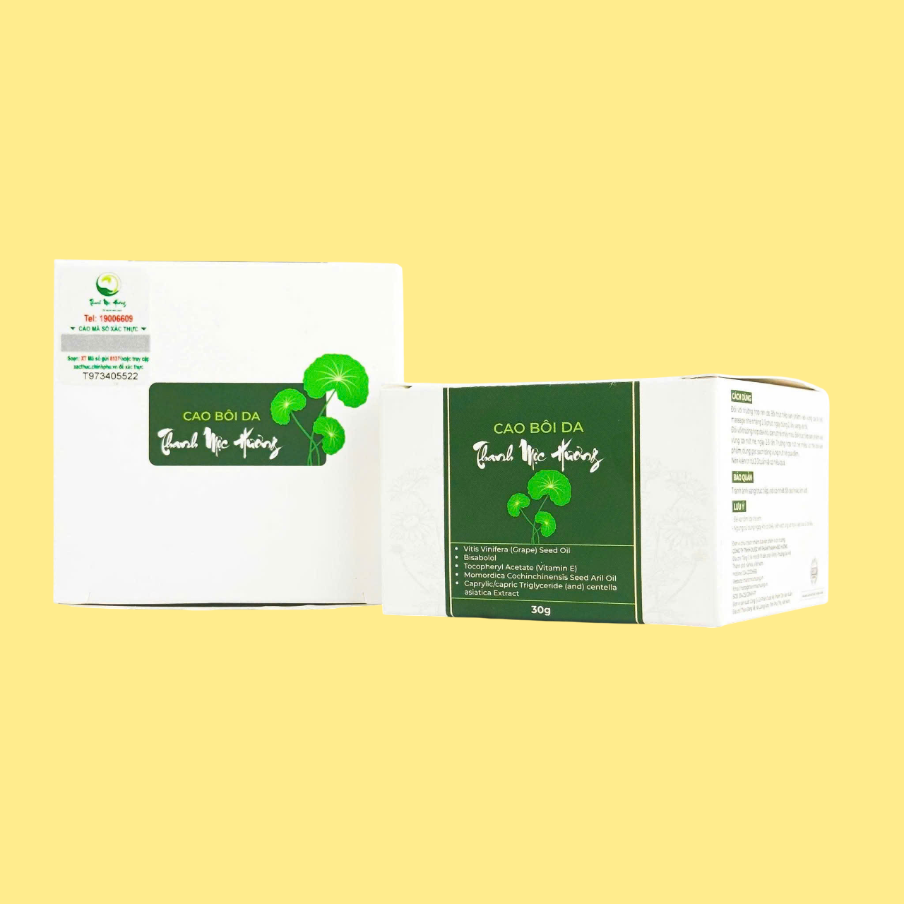 Combo kem bôi da thuần mộc &amp; cao lá trị rạn nứt nẻ da Thanh Mộc Hương 30g