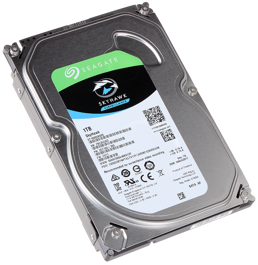 Ổ Cứng Camera Seagate SkyHawk 1TB ST1000VX005 - Hàng chính hãng