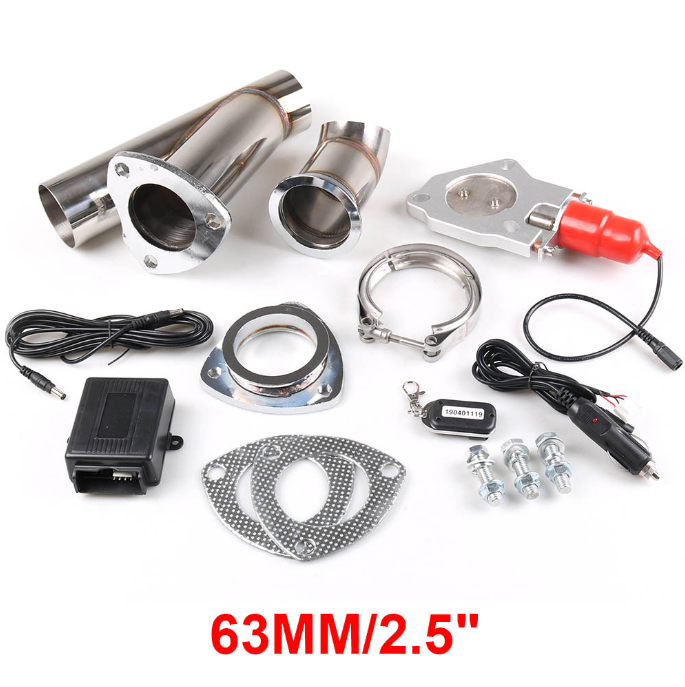 Độ Pô Ô Tô, Van Pô Điện ON / OFF New 2.5 inch 63mm Exhaust Pipe, Dyno Racing Dual Remote