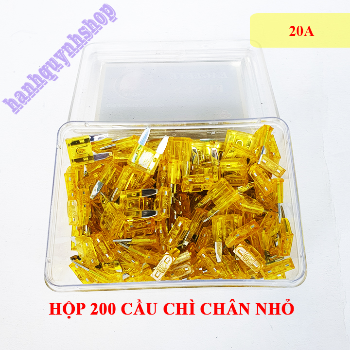 Hộp 200 cầu chì ô tô chân nhỏ 10A 15A 20A 25A 30A loại đẹp