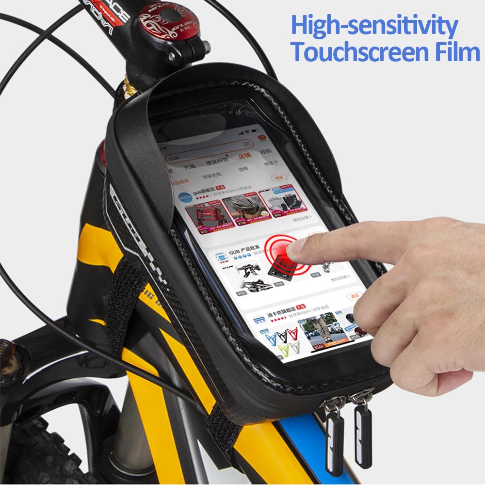 túi dựng điện thoại gắn khung trước xe đạp không thấm nước dây đai có thể điều chỉnh