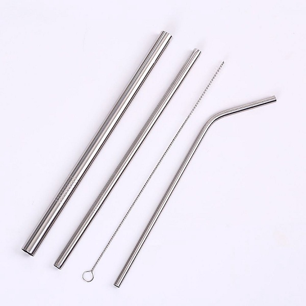 Bộ Ống Hút Inox Trà Sữa Trân Châu + Ống Hút Sinh Tố + Cọ Làm Sạch Ống