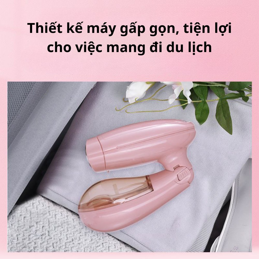 Bàn ủi hơi nước cầm tay Lumabella LB-62005 gập gọn, nhỏ gọn tiện lợi khi mang theo, cao cấp, ủi phẳng - HÀNG CHÍNH HÃNG