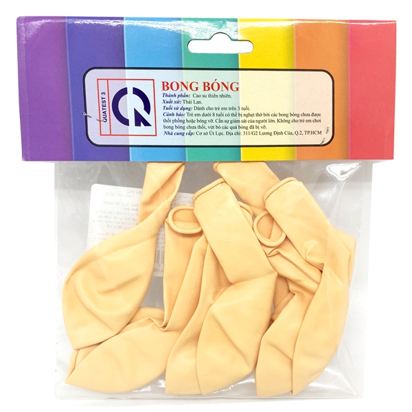 Bong Bóng Pastel 8 Cái Một Màu - Màu Kem