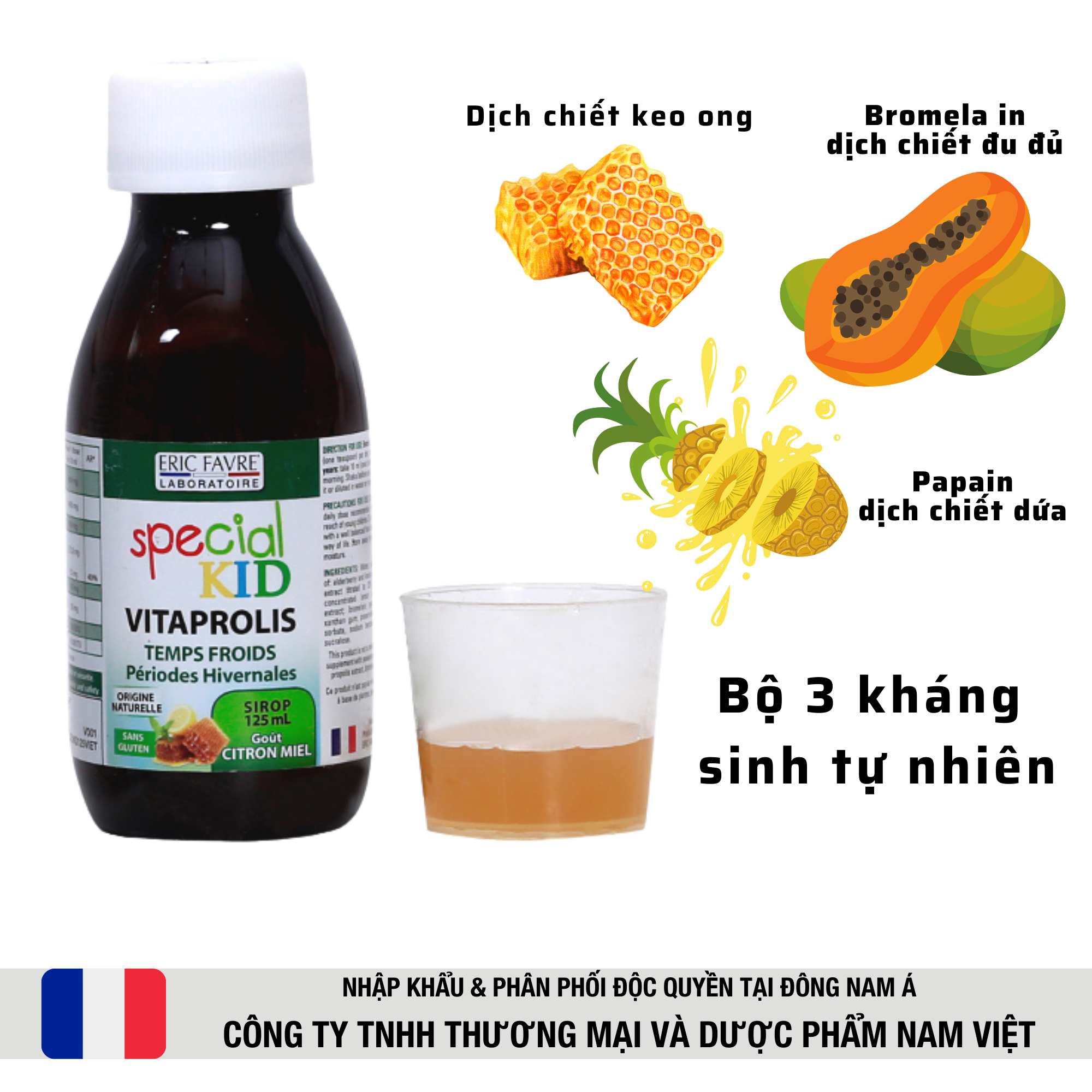 TPBVSK Special Kid Vitaprolis - Hỗ trợ giảm nguy cơ viêm đường hô hấp trên, hỗ trợ tăng cường sức đề kháng (125ml)[Siro - Nhập khẩu Pháp]