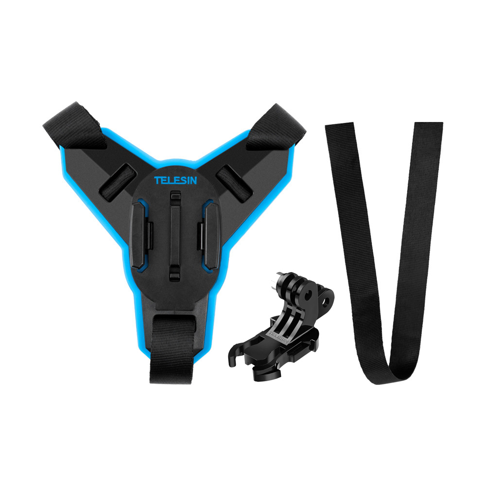 Mount Gắn Cằm Cho GoPro Telesin - Bộ Gắn Cằm Lên Mũ Fullface Kèm đế khóa J