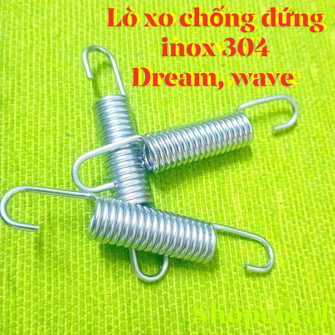 LÒ XO CHỐNG ĐỨNG DREAM - WAVE INOX 304 BÓNG SÁNG ( 1 cái )