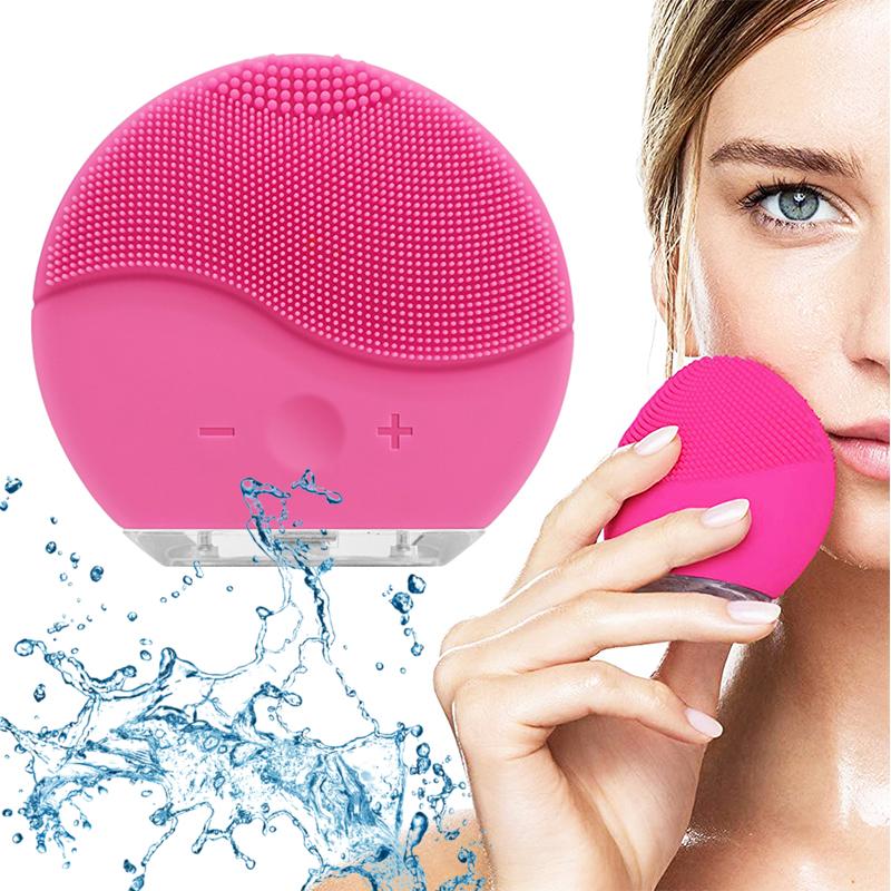 Siêu Âm Làm Sạch Điện Mặt Bàn Chải Rung Máy Mát Xa Da Mặt Rửa Mặt Silicone Bàn Chải Chăm Sóc Da Làm Đẹp Da Chết Loại Bỏ