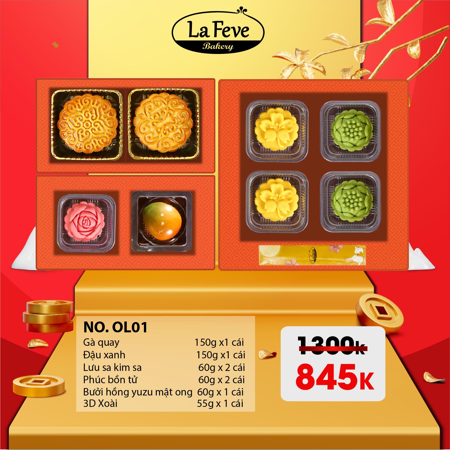 Bánh Trung Thu Lafeve - Lễ Hộp OL01