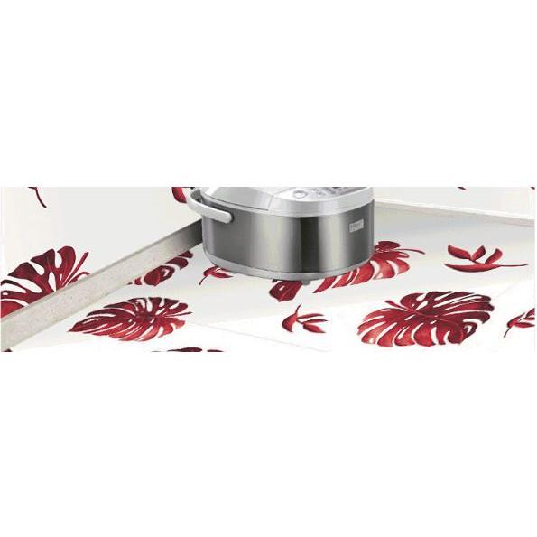 Decal dán bếp tráng nhôm chịu nhiệt - Lá Dương Xỉ Nâu Tím