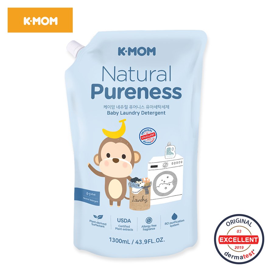 Hình ảnh Nước giặt hữu cơ K-Mom Hàn Quốc dạng túi (1300ml)