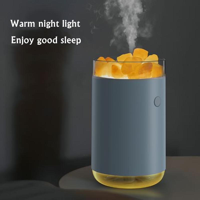 260ML Tinh Thể Đá Máy Tạo Độ Ẩm Không Khí USB Tinh Máy Khuếch Tán Tinh Dầu Siêu Âm Thanh Mát Phun Sương Tạo Đầu Đốt Vape Umidificador Cho Gia Đình