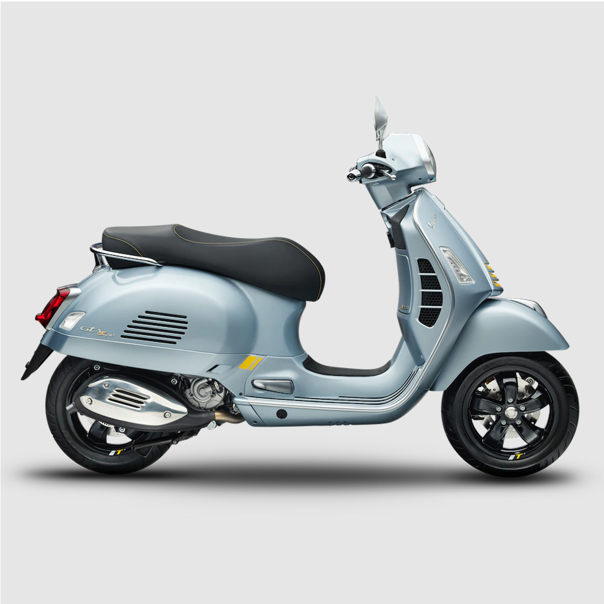 Xe Tay Ga Vespa GTS Super Tech 300 Màu Bạc Xanh Grey Delicato