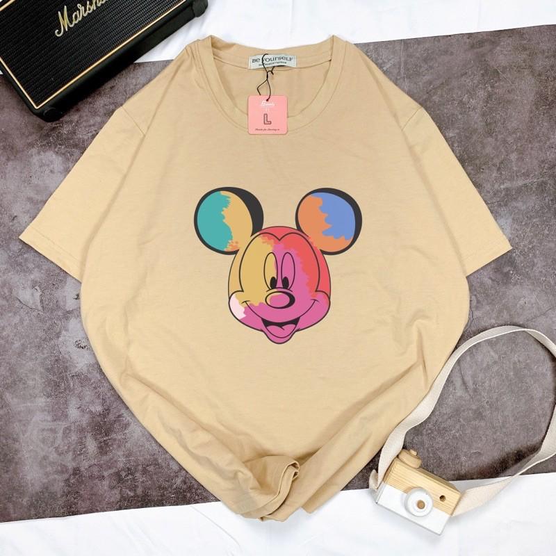 Áo Thun Tay Ngắn UNISEX MICKEY Cầu vồng - Hình chụp thật (Đủ size M-L-XL)