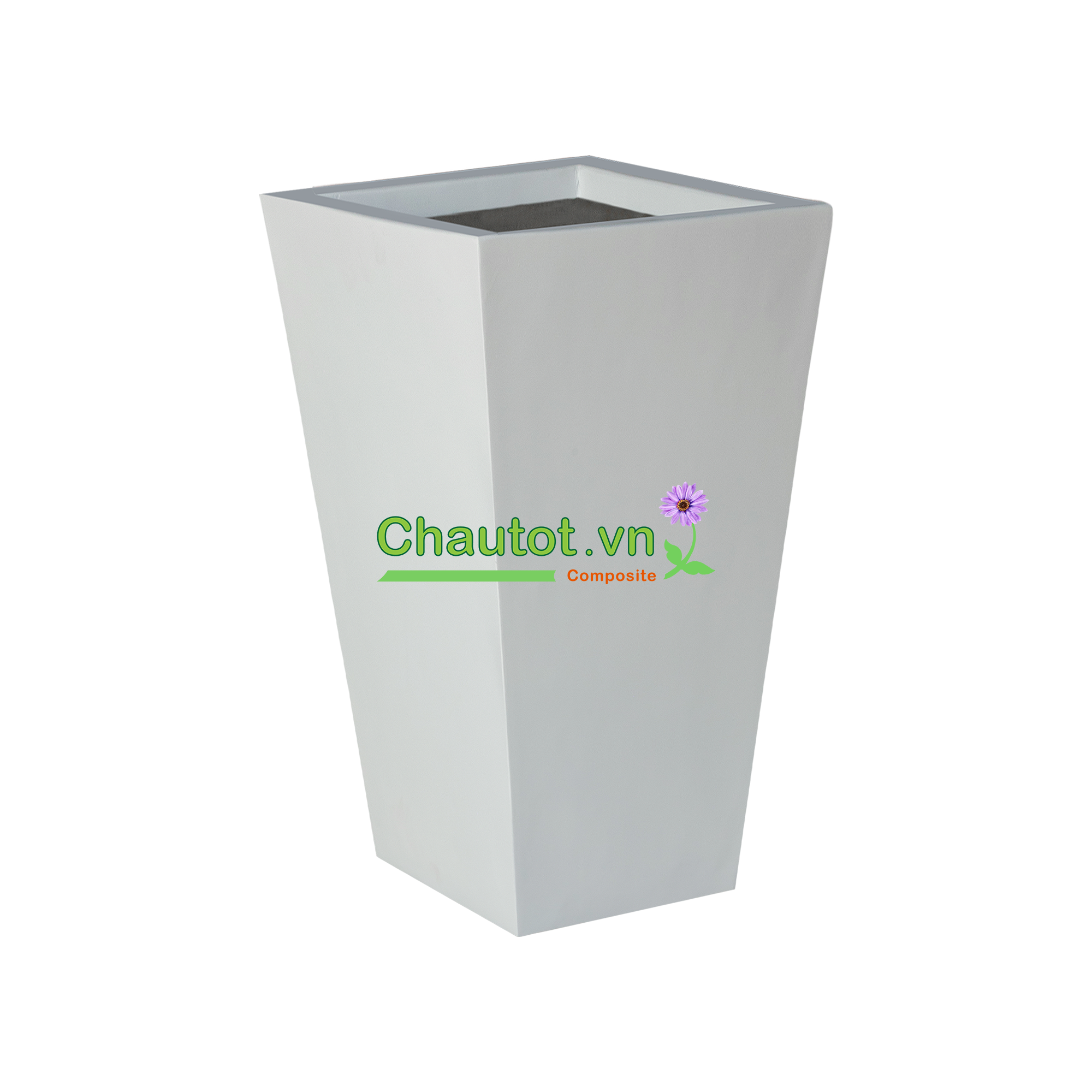 Chậu Composite Vuông 40x70cm | MÀU TRẮNG | CT2013-BAOBINH