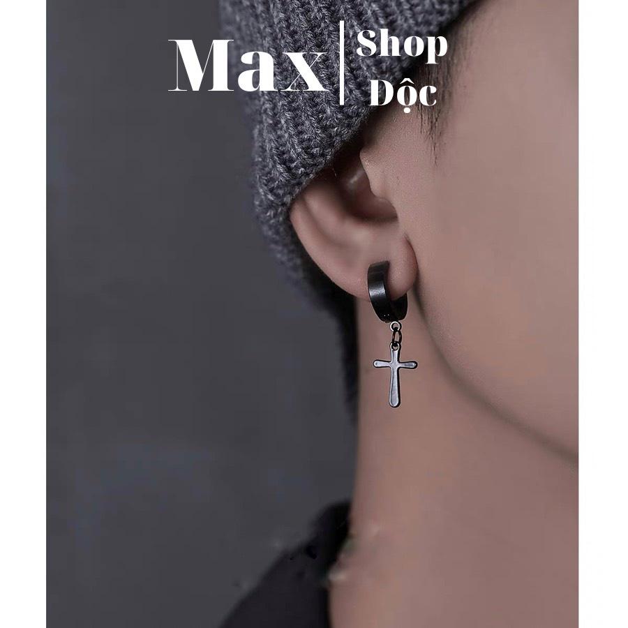 Khuyên Tai Nam Không Cần Bấm Lỗ, Khuyên Tai Kẹp Nhiều Lựa Chọn  Chữ Thập, Ngôi Sao - Maxshopdoc