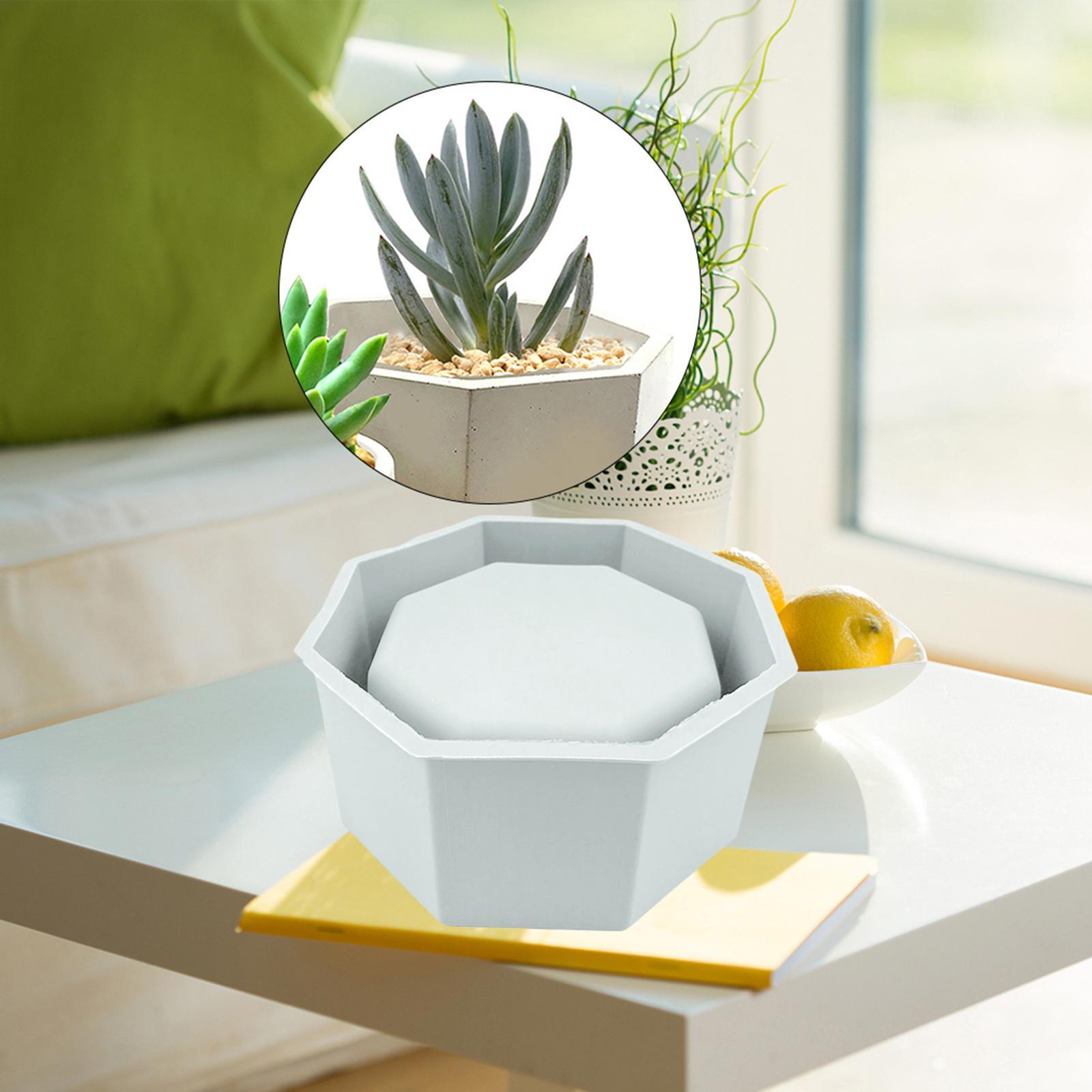Round Concrete Flower Pot Silicone Mold Succulent Planter Mold Homemade Succulent Plant Pot Moulds for Flowers