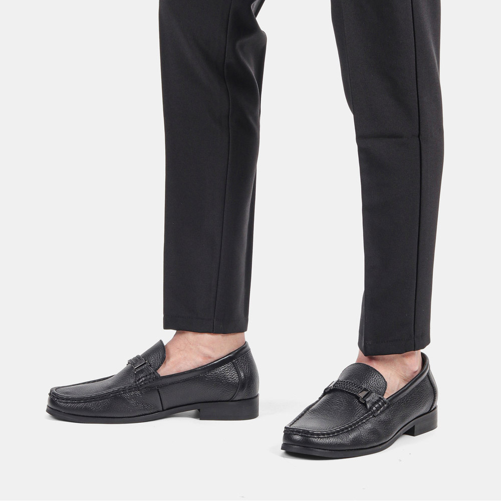 Giày tây lười công sở, giày xỏ penny loafer big size cỡ lớn Eu:45-46 cho nam cao to chân ú bè - GT199