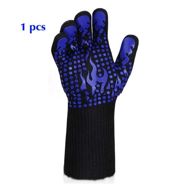 Barbecue anti-scald gloves Heat Glove Resistant BBQ Oven Gloves Kitchen Fireproof Gloves Anti-slip Gloves for Baking Cooking