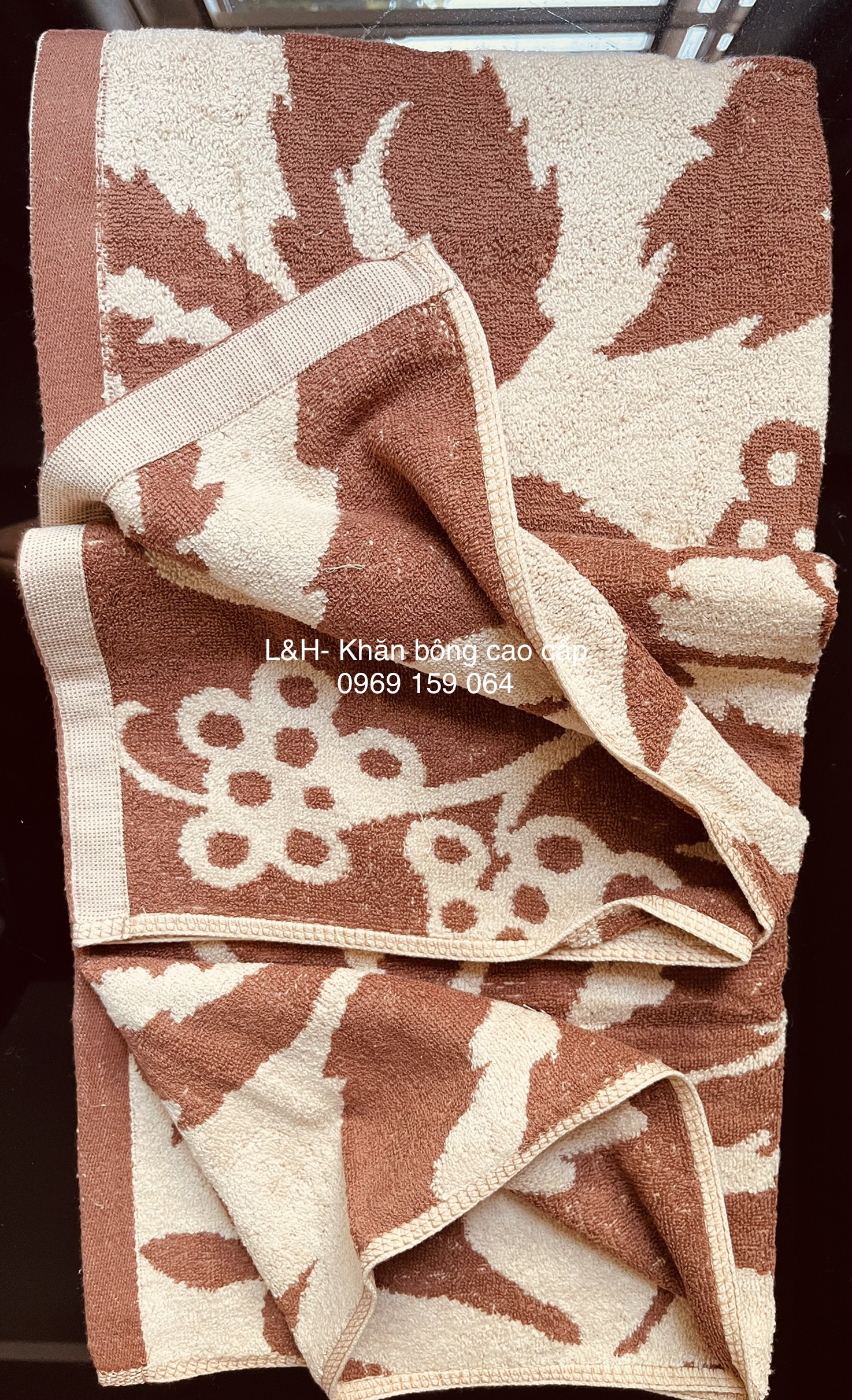Khăn mặt bông hoa nở cao cấp Tân Thịnh, KT 30 * 50 cm