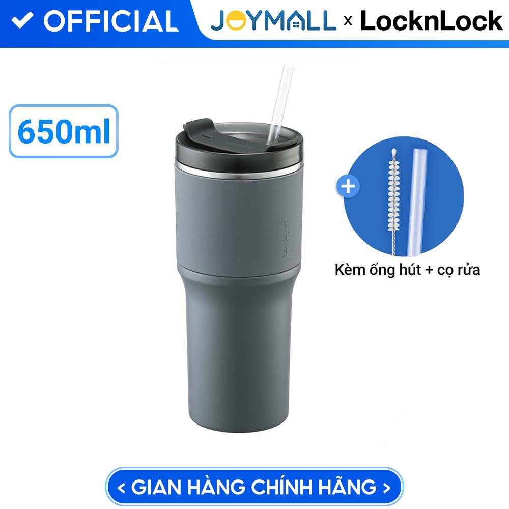 Bình giữ nhiệt LocknLock Metro Drive LHC4277S 650ml - Kèm ống hút và cọ rửa