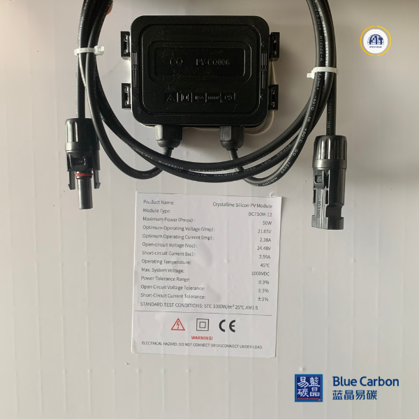 Tấm pin năng lượng mặt trời 12v 50w Hàng loại A+ - Chính hãng Blue Carbon