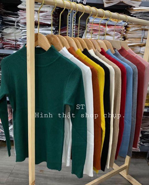 Áo Len Cổ 3 phân len Tơ Mềm Mịn