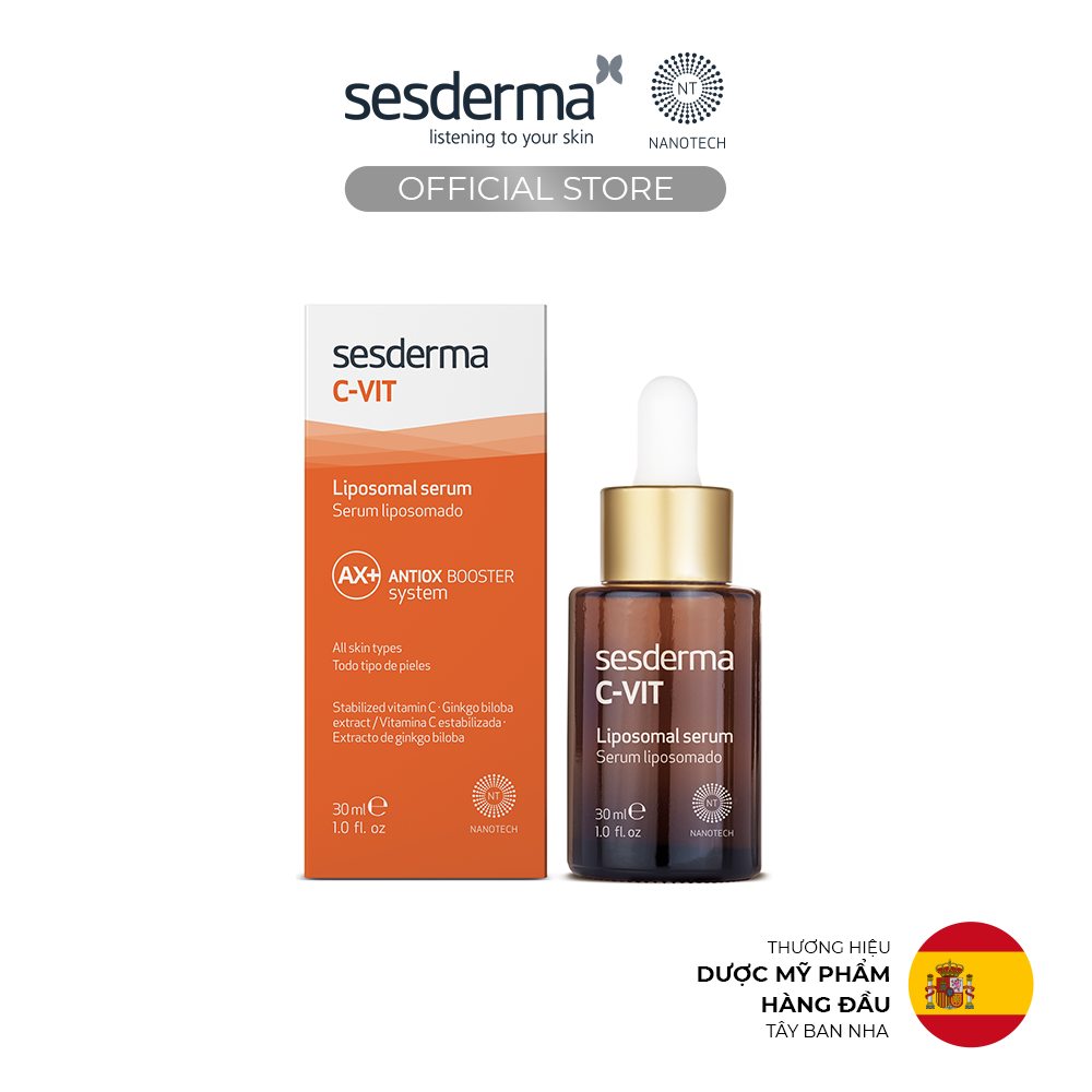 Tinh chất chống oxy hóa làm sáng da Sesderma C-VIT Liposomal Serum dành cho da khô và da hỗn hợp 30ml