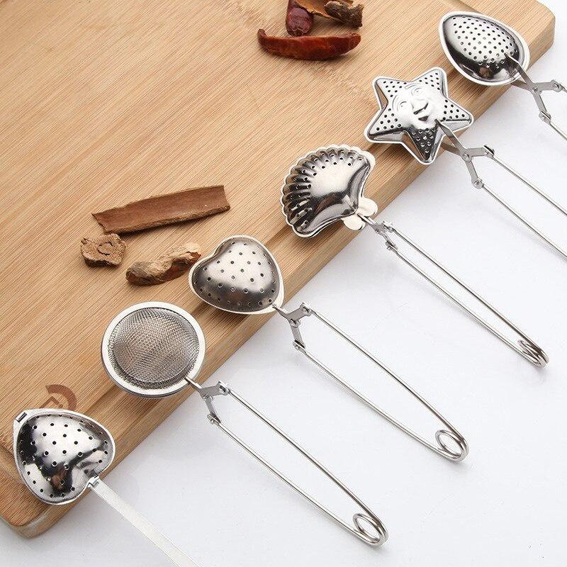 Tea Infuser Stainless Steel Line Handle Tea Ball Bulk Tea Filter Drip Handle Seasoning Tea Infuser Kitchen Accessories Gadgets