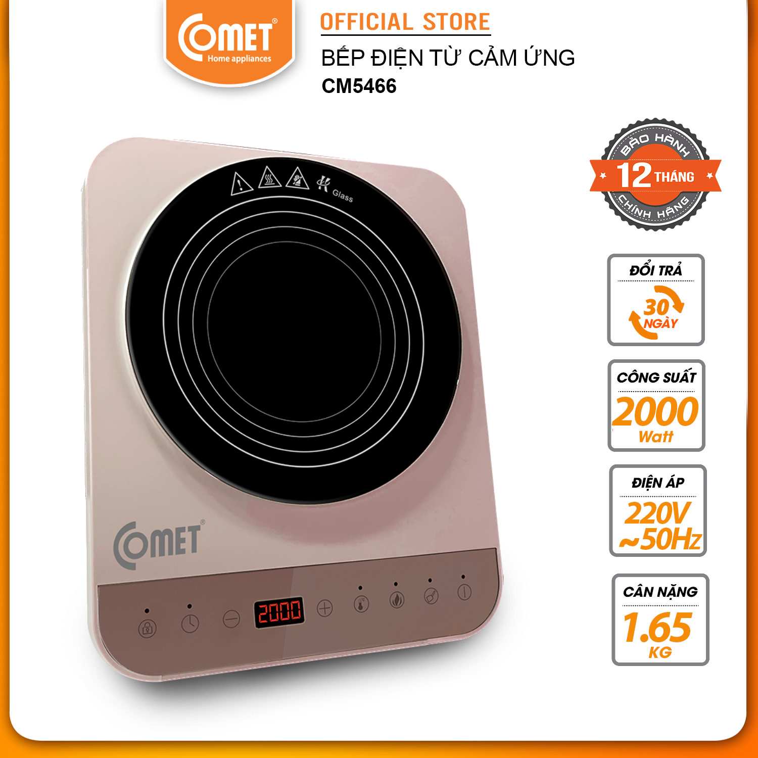 Bếp điện từ cảm ứng Comet - CM5466 - Hàng Chính Hãng