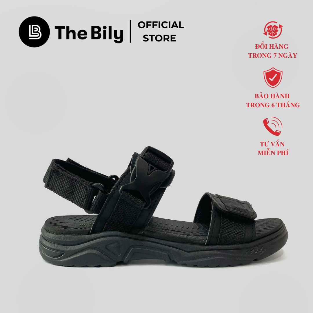 Giày Sandal Nam The Bily Quai Ngang - Màu Đen BL03D