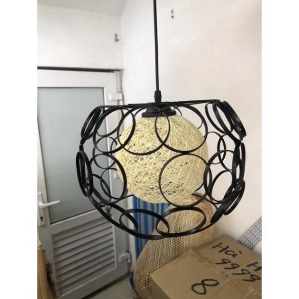 Đèn thả lồng sắt fi 30cm kèm bóng led 5w cho bàn ăn, phòng khách... DT HQ