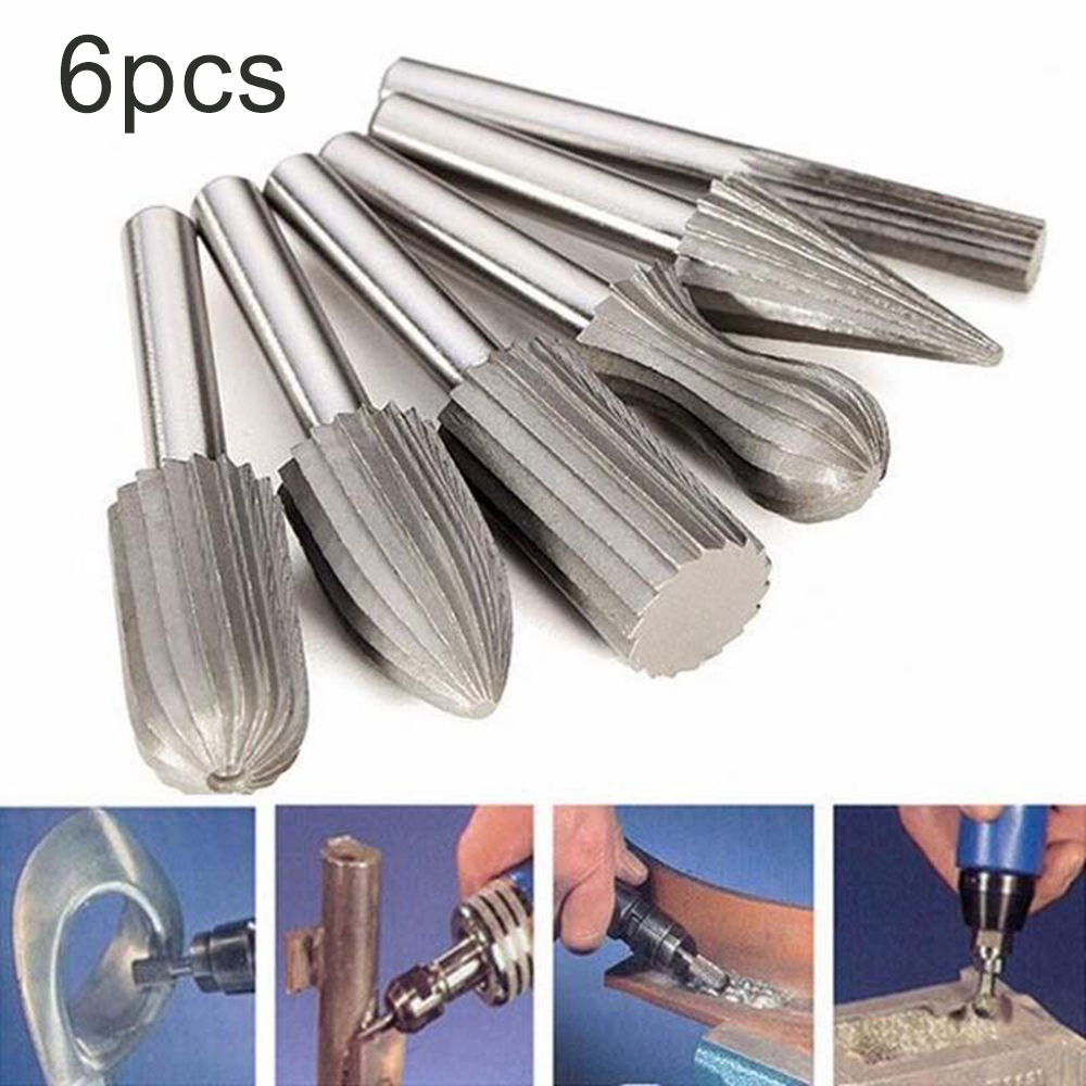 Mũi mài khắc phay roa gỗ nhựa thép HSS cốt 6mm đầu 12mm