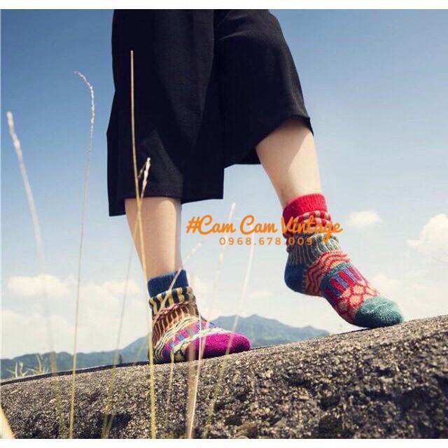 TẤT CAO CỔ NAM VỚ CAO CỔ NỮ THỔ CẨM - CAM CAM VINTAGE
