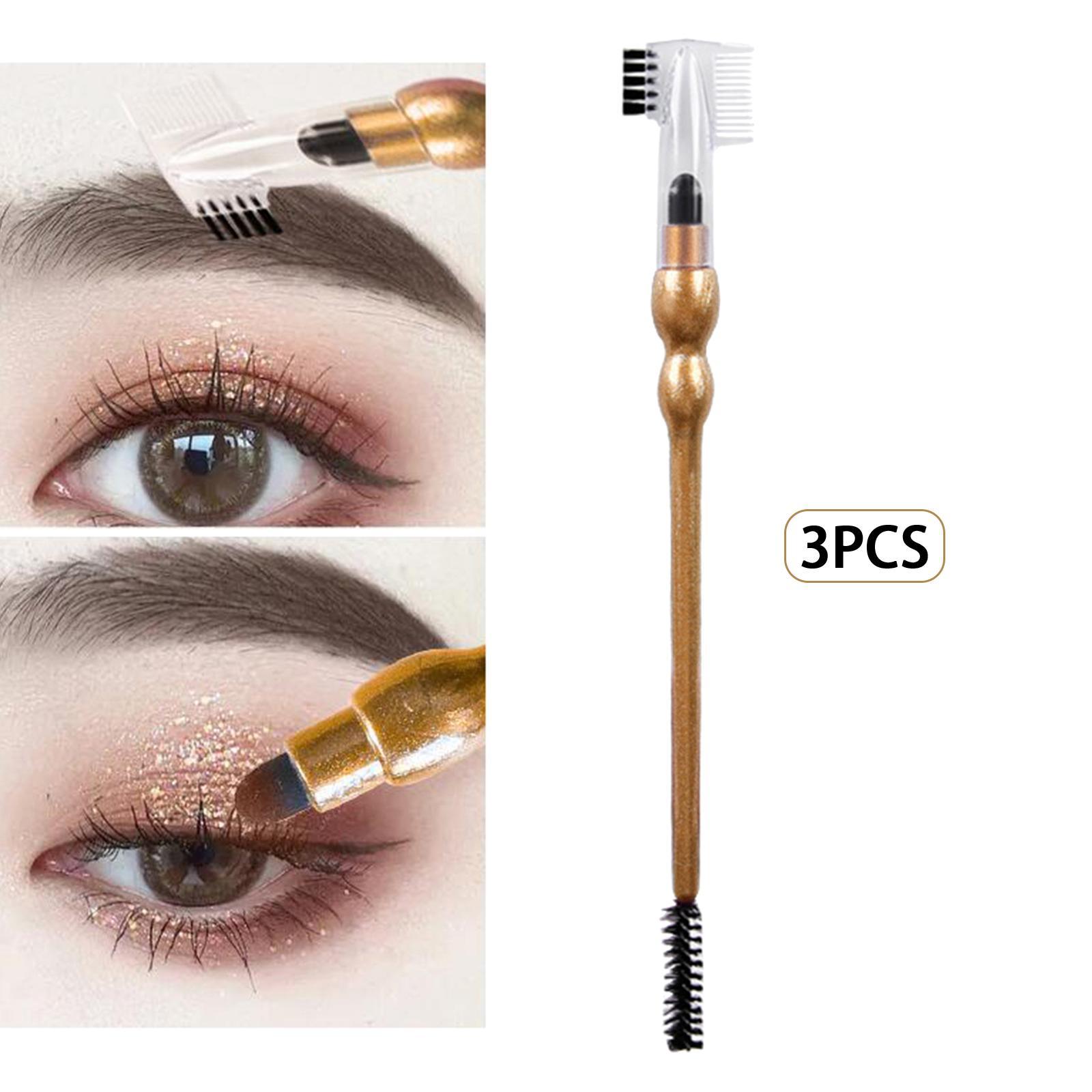 Double Ended Eyebrow Brush and Comb Portable for Home Beginner Women Girls
