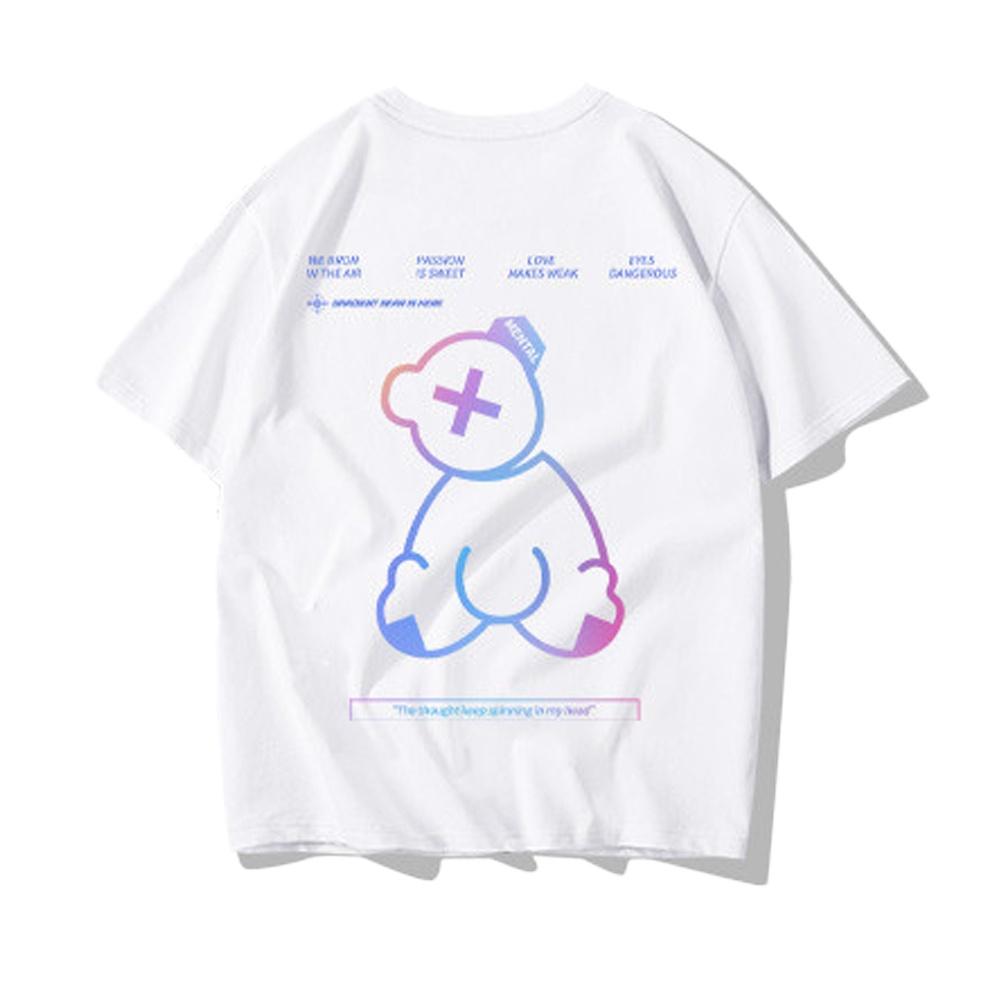Áo thun nam nữ tay lỡ SAM CLO form rộng Unisex, mặc cặp, nhóm, chữ X - GẤU 80% cotton