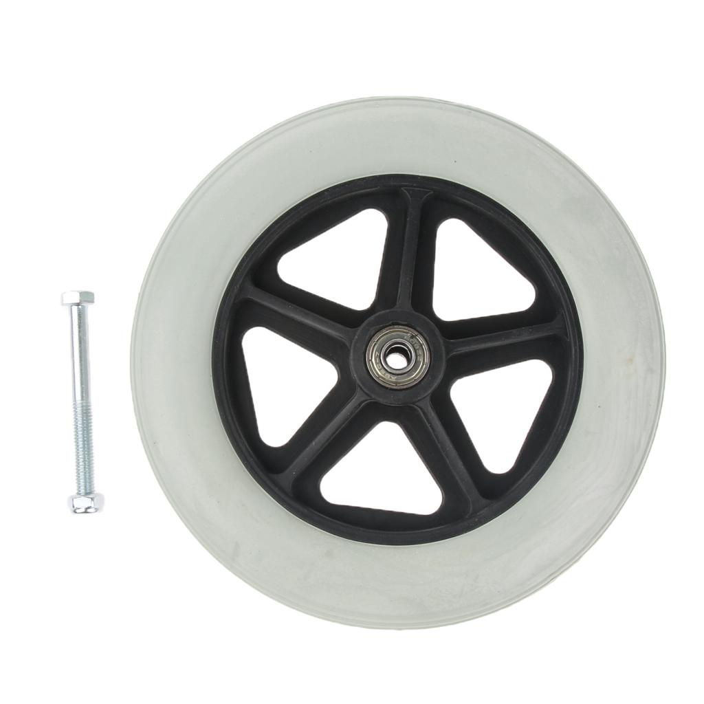 Wheelchair Mobility Aids Front Castor Replacement Wheel, Solid Tyre, 8 inch