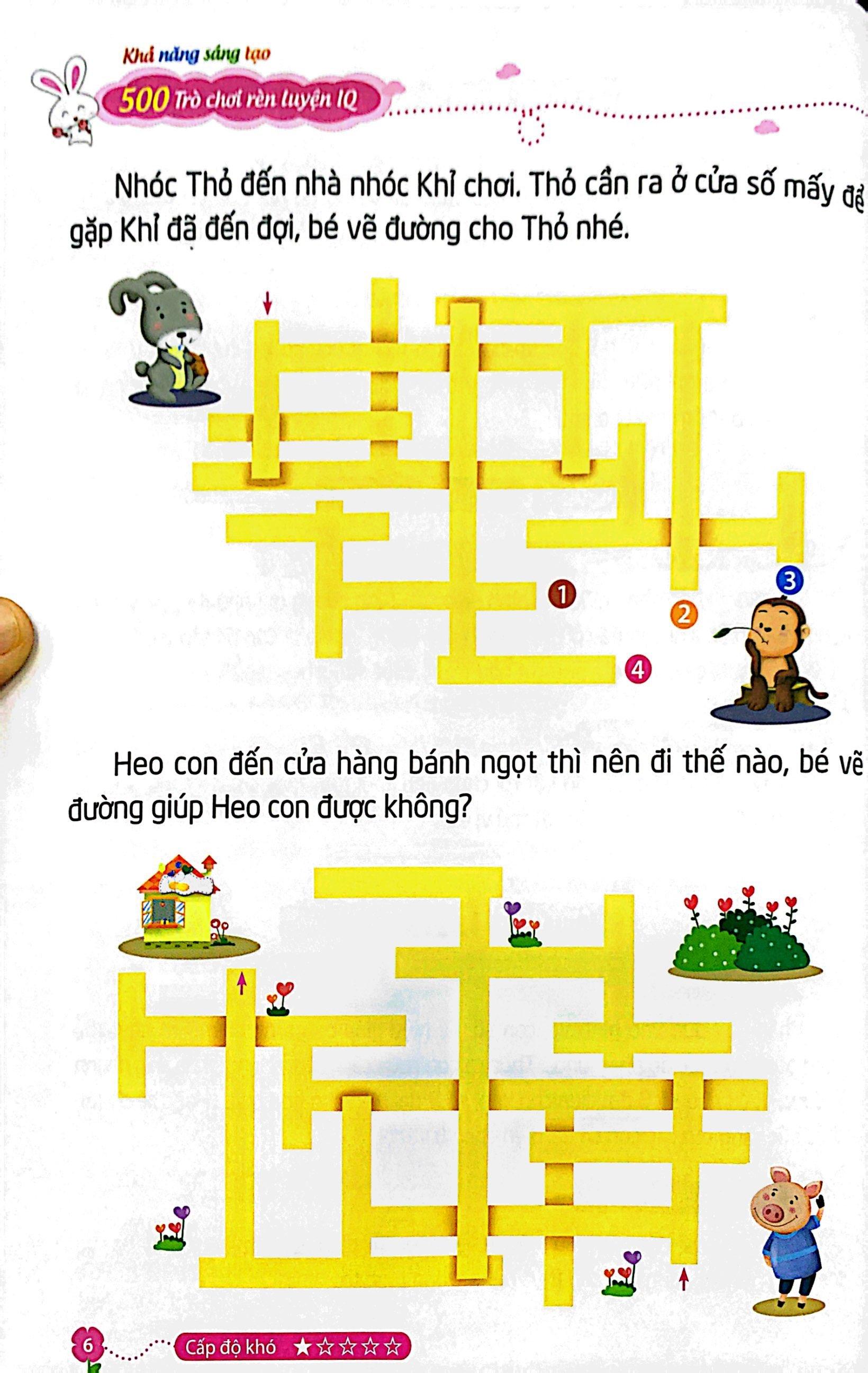 500 Trò Chơi Rèn Luyện IQ (4-10 Tuổi) - Khả Năng Sáng Tạo