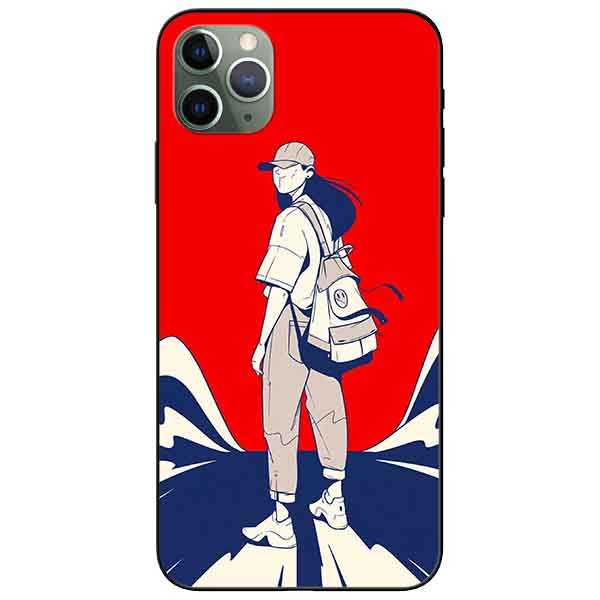 Ốp lưng in cho Iphone 11 Pro Mẫu Cô Gái Đội Nón