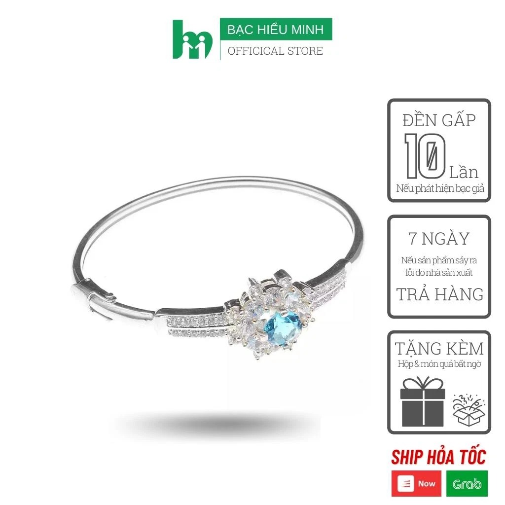 Lắc tay kiềng bạc nữ ltu313 BẠC HIỂU MINH