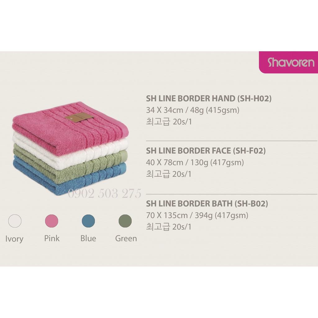Hộp Quà Tặng – 04 Khăn Cotton Cao Cấp SONGWOL LINE BORDER
