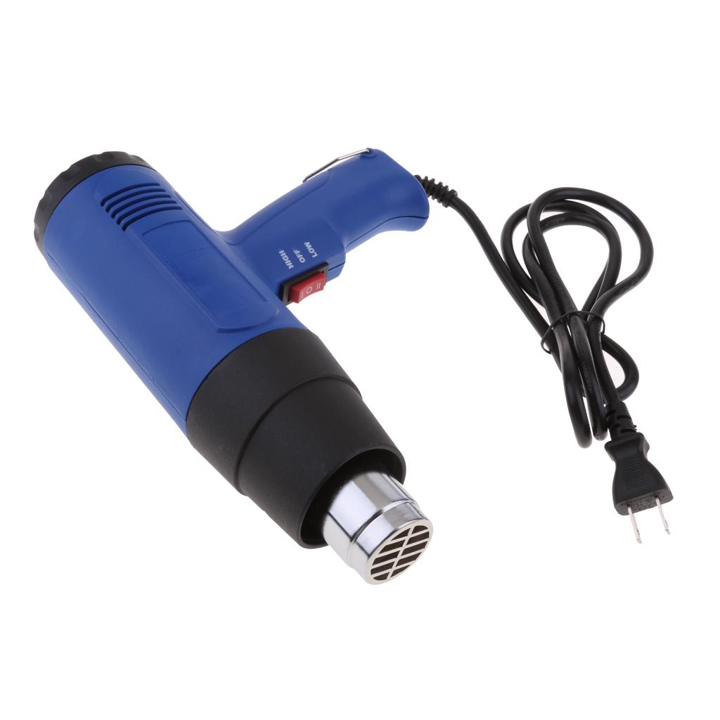 1600W Hot Air Heat Gun Dual Temperature Paint Stripper DIY Tool +4 Nozzle US