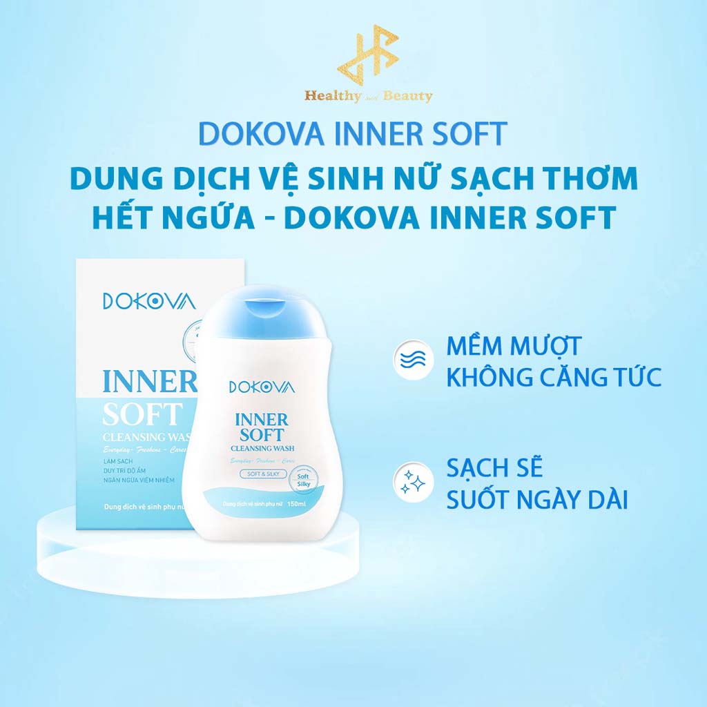 Dung dịch vệ sinh phụ nữ an toàn dịu nhẹ Dokova Inner Soft chai 150ml