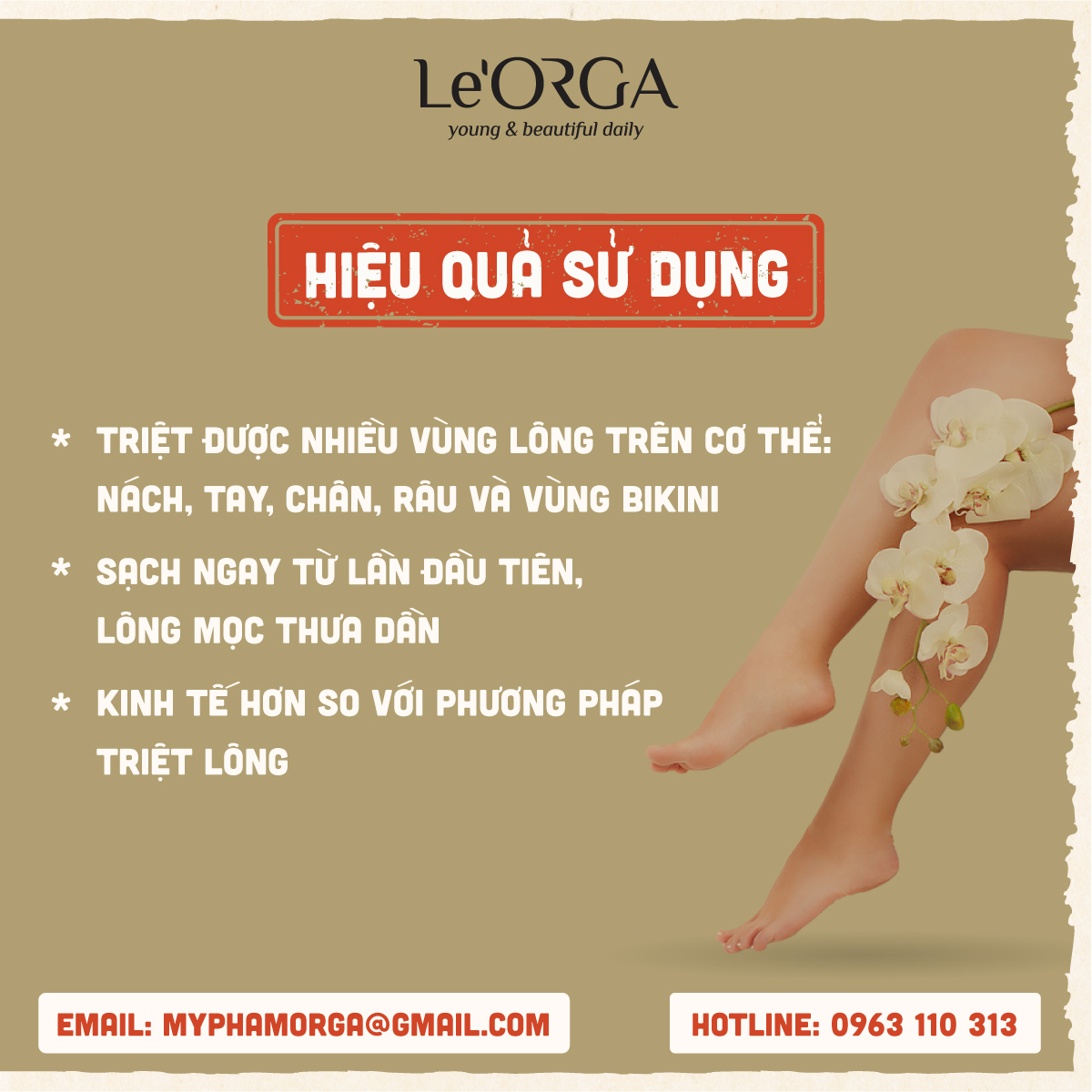 Gel tẩy lông Le’Orga Wax Plus (100ml)