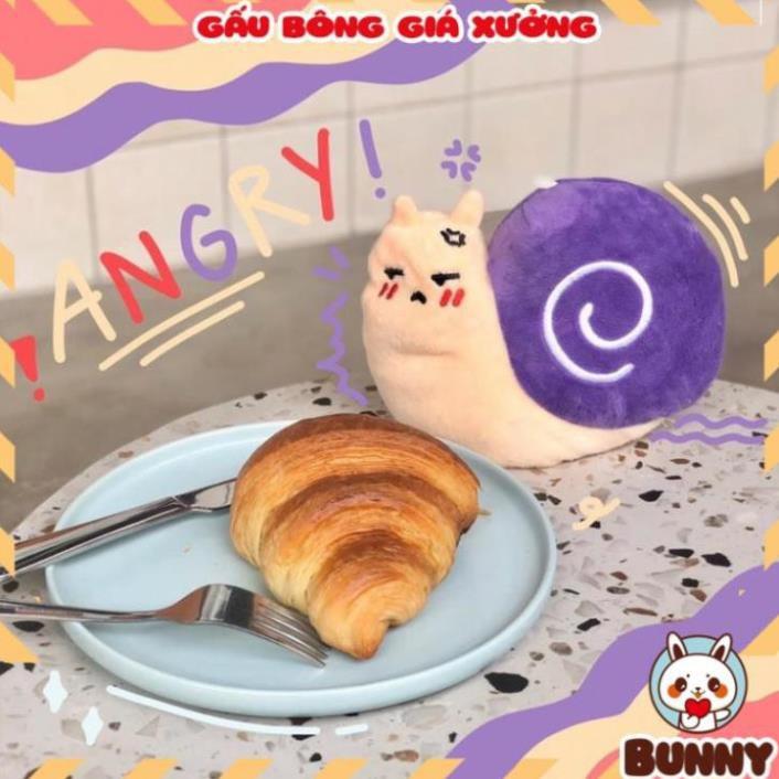 Gấu Bông Ốc Sên 2 Mặt Cảm Xúc Siêu Yêu Chất Miniso Cao Cấp Chất Bông Mềm, Mịn Size 40Cm