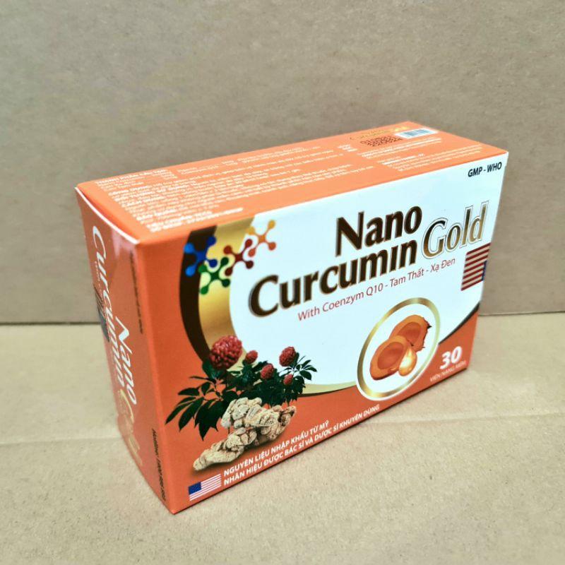 Nano Curcumin Gold - Giúp giảm các triệu chứng viêm loét dạ dày, tá tràng, thượng vị, hang vị (Hộp 30 viên)